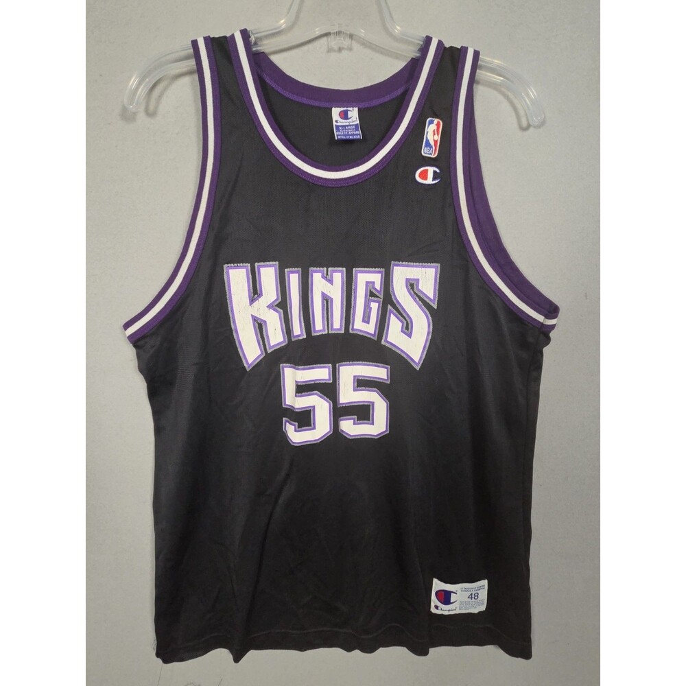 Vtg Champion Sacramento Kings Jason Williams #55 Black/Purple Jersey size XL 48